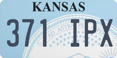 KS license plate 371IPX