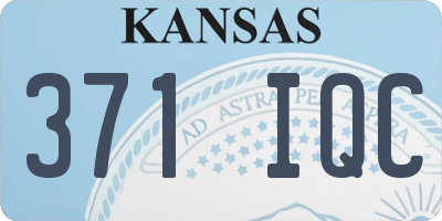 KS license plate 371IQC