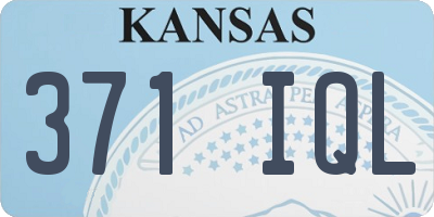 KS license plate 371IQL