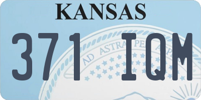 KS license plate 371IQM
