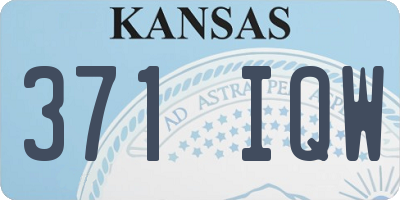 KS license plate 371IQW