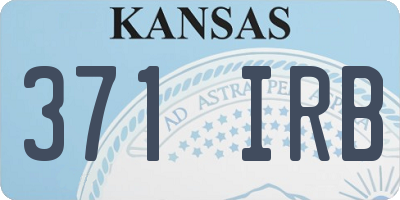 KS license plate 371IRB