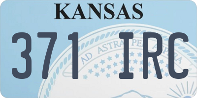 KS license plate 371IRC