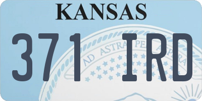 KS license plate 371IRD
