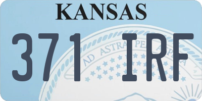 KS license plate 371IRF