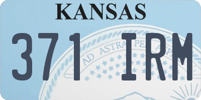 KS license plate 371IRM