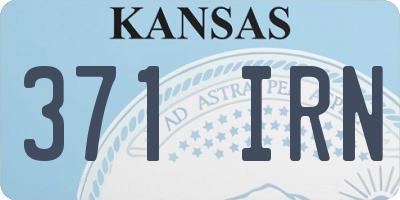 KS license plate 371IRN