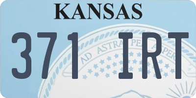 KS license plate 371IRT