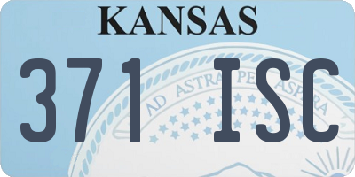 KS license plate 371ISC