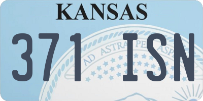 KS license plate 371ISN