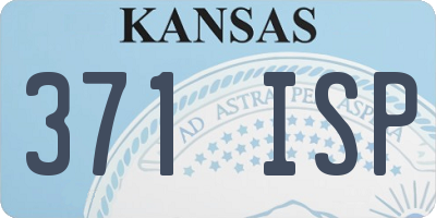 KS license plate 371ISP
