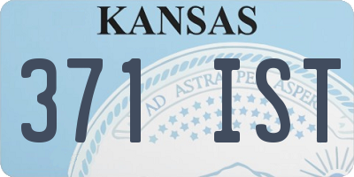 KS license plate 371IST