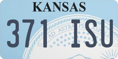 KS license plate 371ISU