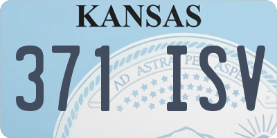 KS license plate 371ISV