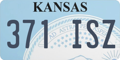 KS license plate 371ISZ