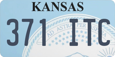 KS license plate 371ITC