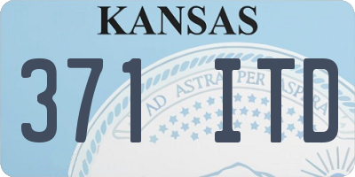 KS license plate 371ITD