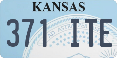 KS license plate 371ITE