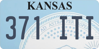 KS license plate 371ITI