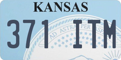 KS license plate 371ITM