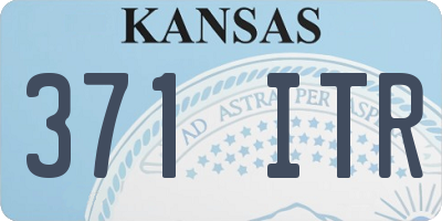KS license plate 371ITR