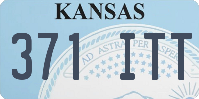 KS license plate 371ITT