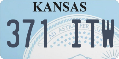 KS license plate 371ITW