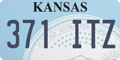 KS license plate 371ITZ