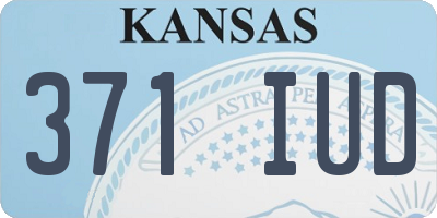 KS license plate 371IUD