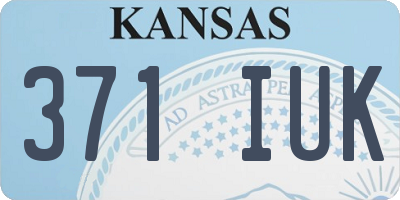 KS license plate 371IUK