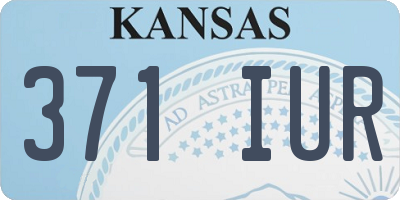 KS license plate 371IUR