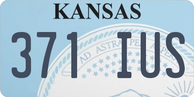 KS license plate 371IUS