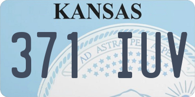 KS license plate 371IUV