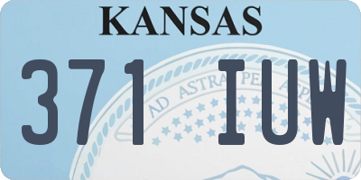 KS license plate 371IUW