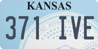 KS license plate 371IVE