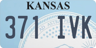 KS license plate 371IVK