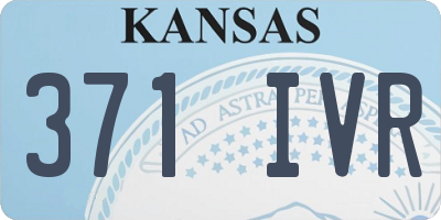 KS license plate 371IVR