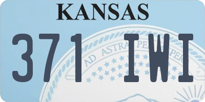 KS license plate 371IWI