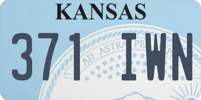 KS license plate 371IWN