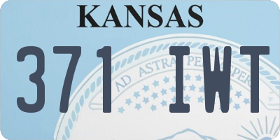KS license plate 371IWT