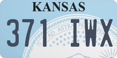 KS license plate 371IWX