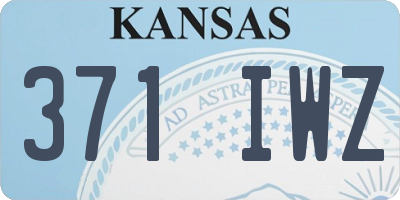 KS license plate 371IWZ