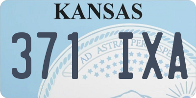 KS license plate 371IXA