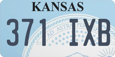 KS license plate 371IXB