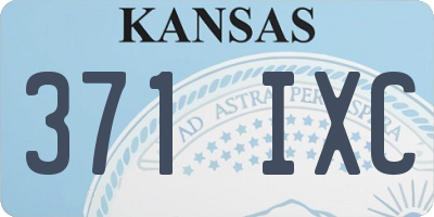 KS license plate 371IXC