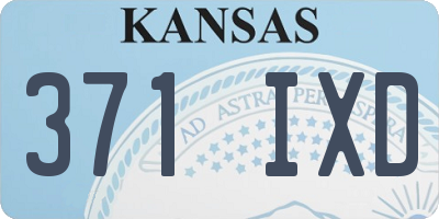 KS license plate 371IXD