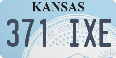 KS license plate 371IXE