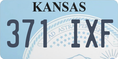 KS license plate 371IXF