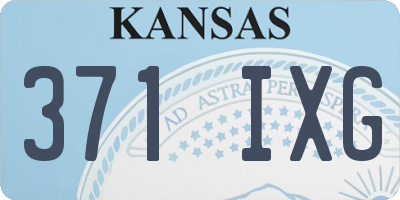 KS license plate 371IXG