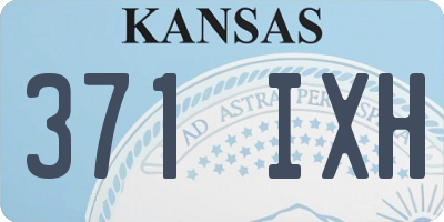 KS license plate 371IXH